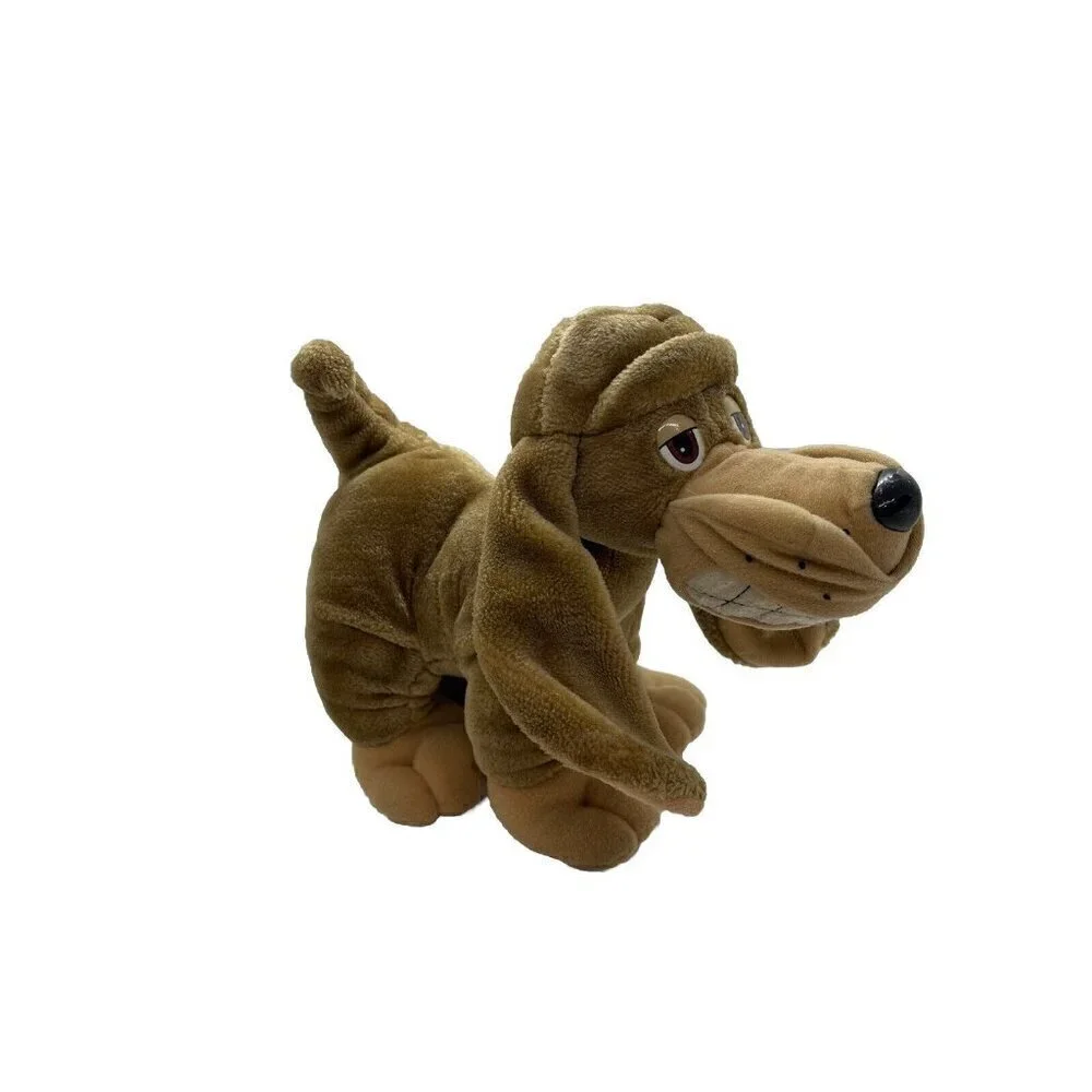 Vintage Tonka 1990 Pooch Patrol Brown Plush Hound Dog Posable Grinning Face Toy